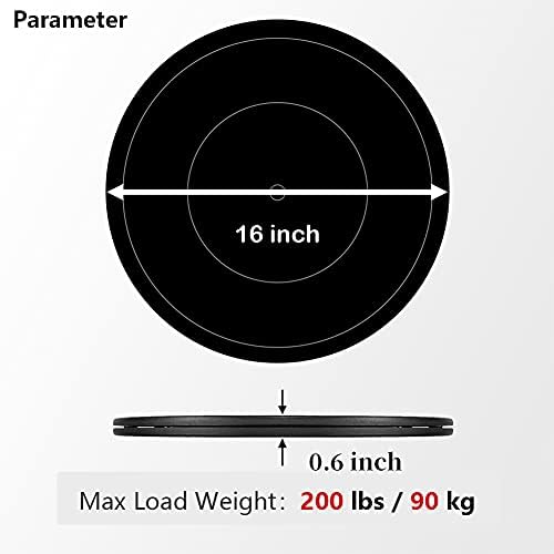 16Inch Lazy Susan Turntable - Heavy Duty Rotating Swivel Steel Ball Bearings - Flat Base Stand for TV/Computer/Monitor/Arts/Crafts/Bonsai/Christmas Tree/Cabinet Organizer(Plastic&Black) - Image 3