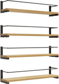 OROPY Wooden Spice Rack Wall Mounted, Over the Stove, Kitchen Wall, 4 Pack by OROPY