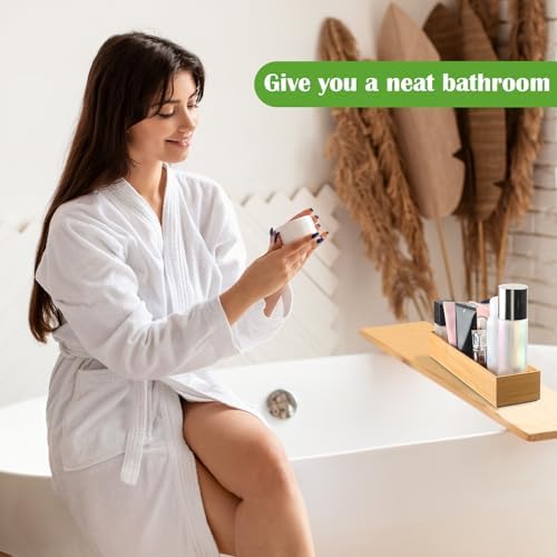 Kigley 8 Pcs Bamboo Drawer Organizer for Kitchen, 12x3x2 Inch, Wood - Image 6