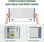 BBXTYLY Expandable Roll Up Dish Drying Rack,Over The Sink Drying Rack Sink Kitchen Accessories Rolling up Stainless Steel Drainer, Foldable with Removable Utensil Holder(Gray) - Image 5