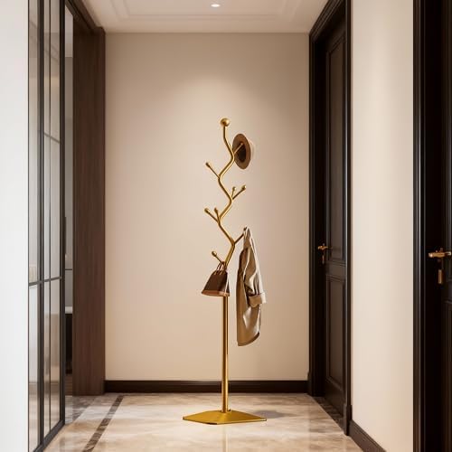 8-Hook Metal 68.8in Freestanding Coat Rack Stand, Coat Tree - Image 6