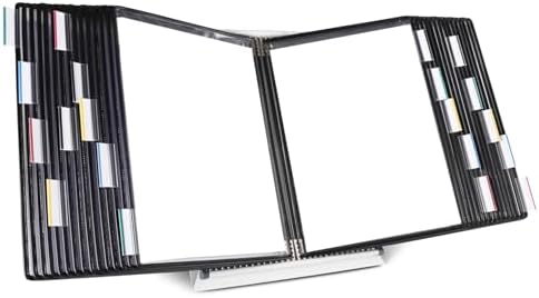 Tarifold Desktop Reference Display System, 30 Pockets, Expandable, Black by TARIFOLD
