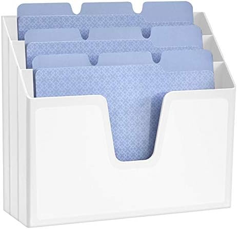 Acrimet Horizontal Triple File Folder Organizer Sorter, Letter Size, White - Image 5