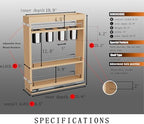 DINDON Pull Out Spice Rack Cabinet Organizer, (5" W x 21.9" D x 25.2" H) Multi-Use Soild Wood Pull Out Cabinet Organizer With 4 Movable Stainless Steel Cutlery Storage Buckets for Kitchen Organization - Image 3