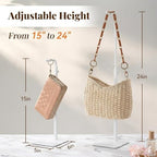 niffgaff 4 Pack Adjustable Purse Holder: Handbag Display Stand, Hanger Rack for Bags, Purses and Wreaths, Tabletop Closet Desk Retail Vendor Display Stand, White - Image 2