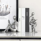 Decorative Bookends, Ceramic Book Ends for Shelves, Home Office Decor - Image 3
