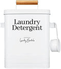 Modern Farmhouse Laundry Detergent Container for Laundry Decor (White) by Simplation-LiveOrganizedStayHappy