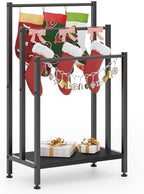 Freestanding Towel Rack, 3 Tier Metal Towel Rack, Black - Image 2