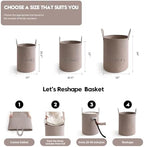 Laundry Basket Hamper Tall Rope Storage Woven for Blanket toys Dirty Clothes in Living Room Bathroom Bedroom (Tan, 60L/15.8Gal) - Image 3