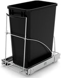Tanamu Pull Out Trash Can Under Cabinet，Under Sink Slide Out Garbage for Kitchen，Requires 13" W X 18" D Minimum Cabinets，Not Included Can，Chrome Adjustable for 7-10 Gal Can by TanamuCabinetSolutions