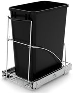 Tanamu Pull Out Trash Can Under Cabinet，Under Sink Slide Out Garbage for Kitchen，Requires 13" W X 18" D Minimum Cabinets，Not Included Can，Chrome Adjustable for 7-10 Gal Can by TanamuCabinetSolutions