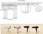 Hair Dryer Holder with Cord Organizer, Curling Iron Holder - Image 4