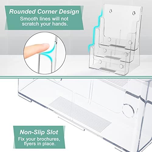 Argvey 3-Tier Brochure Holder 8.5 x 11, Desktop Literature & File Organizer - Image 4