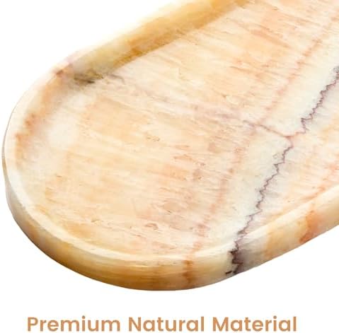 Natural Marble Decorative Tray, 9.8”x4.4”, Rose - Image 3