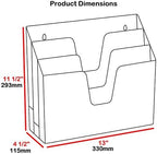 Acrimet Horizontal Triple File Folder Organizer Sorter, Letter Size, Green - Image 5