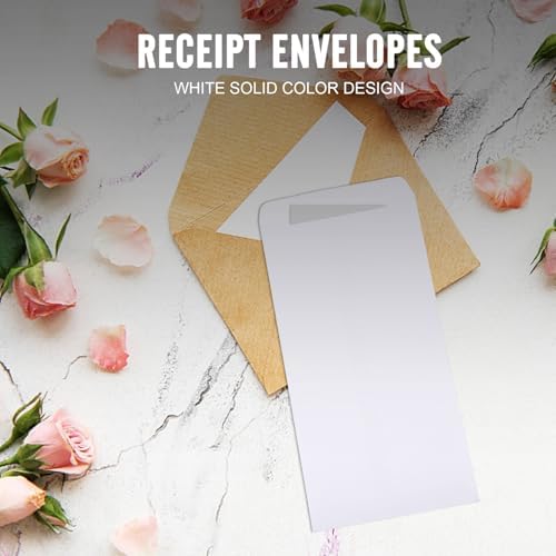White Blank Cash Envelopes 100pcs Paper Organizer Xmas - Image 5