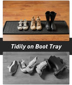 SUPENUIN Extra Large Boot Tray 48 Inch Boot Storage Heavy Duty Rubber Mats for Floor Waterproof Shoe Mat Tray for Entryway Multi Use Shoe Rug 16x47.5 Inches - Image 3