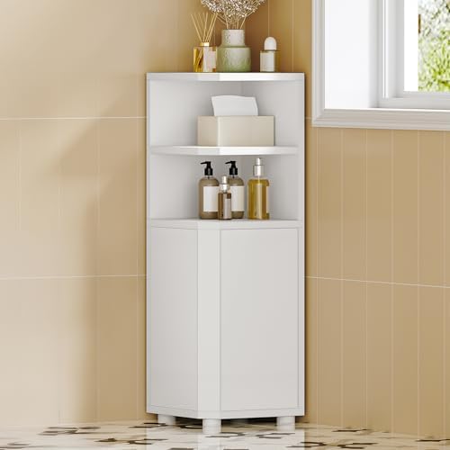 Hzuaneri Corner Cabinet, Small Bathroom Corner Cabinet with Doors by Hzuaneri