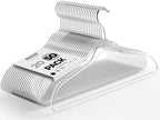 DEILSY™ Clear Thin Hangers with Silver Hook Non-Velvet Hangers 50 Pack by Deilsy