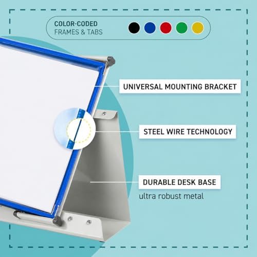 Tarifold Desktop Reference Display System, 60 Pockets, Blue - Image 3