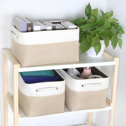 Fabric Storage Bins for Shelves, Rectangle Storage Basket, 3 Pack - Image 5