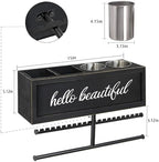 Rustic Hair Dryer Holder Wall Mounted,Hair Styling Tools & Accessories Organizer,Bathroom Supplies & hot Tools vanities Organizer Caddy,for Storage Flat Iron,Blow Dryer,Curling Iron,Towel - Image 7