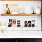 Medium (13.1 x 10.2 Inch) Cabinet Storage Shelf Rack, 6 Shelves, Kitchen Counter and Cabinet Shelf, Storage Rack Organizer for Kitchen, Fridge, Cabinet, Bathroom Cupboard & Pantry, White - Image 2