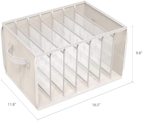 Zilink Jean Organizers for Closet Wardrobe Clothes Organizer, Beige, 3 Pack - Image 2