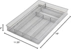 YBM Home Stainless Steel Silverware Tray Organizer for Kitchen Utensils, In-Drawer Cutlery Tray Mesh Utensil Drawer Organizer with 6 Compartments for Kitchen and Office - Image 2