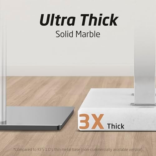 KES Heavy Marble Base Standing Towel Rack, 3-Tier Stainless Steel, Polished - Image 3