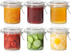 ComSaf Small Mason Glass Jars with Airtight Lids 8 oz 6 Pack Pantry by ComSaf