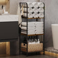 3-Tier Freestanding Cabinet Towel Rack Metal Stand by Unknown