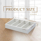 Amylove 4 Pcs Beige Sunglass Organizer Trays 4 Grids Velvet Glasses Holder Jewelry Display Organizer Eyeglasses Storage Box Drawer - Image 2