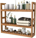Domax Bamboo Bathroom Shelf 3-Tier Wall Mount Storage Rack Multifunctional Adjustable Layer Free Standing Over Toilet Utility Shelves Living Room Kitchen (Walnut) by Domax