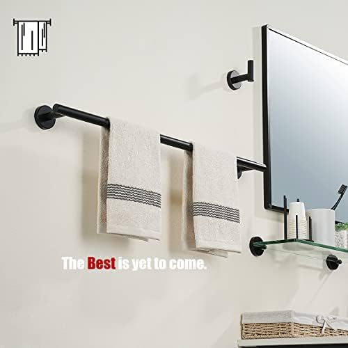 JQK Black Towel Bar, 27 Inch 304 Stainless Steel Thicken 0.8mm Towel Rack Bathroom, Towel Holder Matte Black Wall Mount, Useable Length 24 Inch, TB110L24-PB - Image 4