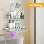 Hanging Shower Caddy Over Showerhead - Rustproof No Drill Shower Organizer - Image 5
