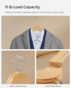 SONGMICS Wooden Hangers, 20-Pack Wood Hangers with Velvet Surface - Image 4
