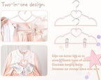 Velvet Baby Hangers, Kids Hangers with Clips for Toddler & Infant Clothes - Image 4