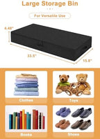 punemi 4.5 in Tall Low Profile Under Bed Storage Containers, 2 Pack, Black - Image 4