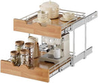 OCG Pull Out Cabinet Organizer 20" W x 21" D, 2 Tier Slide Out Shelf, Heavy-Duty Pull Out Drawer for Cabinets, Base Cabinet Organization for Kitchen, Pantry, Bathroom by OCG