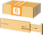 Bamboo Drawer Dividers, 4" High Drawer Organizers for Clothes/Utensils by Ryqtop