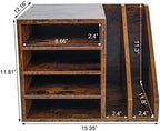 PAG-Mass Wood Desktop File Holder Organizer Mail Sorter for File Folders, Mails, Envelopes, Mailing Supplies or Magazines, Brown - Image 4