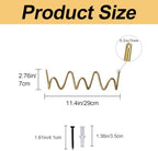 RRG Wavy Wall Mount Coat Rack,11.4 Inch Gold Heavy Duty Wave Hook Strip - Image 3