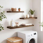 RICHFOCUS Bathroom Floating Shelves for Wall 2Pack|Walnut|28" L - Image 6