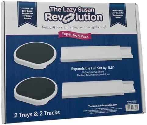 The Lazy Susan Revolution - Expansion Pack - Dark Gray - 2 Straight Tracks and 2 Trays. Does not Work Without the Lazy Susan Revolution Full Set (Sold Separately). - Image 3
