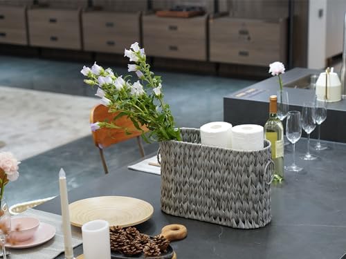 Coeusy Toilet Paper Storage Basket, Wicker Basket for Bathroom Organizer - Image 7