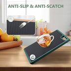 Shelf Liners, Non-Adhesive Drawer Liner, Waterproof & Oil-Proof Kitchen Cabinet Cupboard Liner Plastic EVA Material BPA Free Fridge Liner Mats Paper Protector for Shelves (Black/16in x 240in) - Image 4
