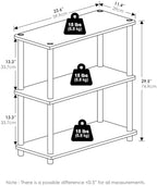 Furinno Turn-N-Tube Storage Shelves, 3-Tier Book Shelf, Corner Shelf, Toolless Open Shelves, for Organization and Storage, Living Room, Garage, Home Office, Amber Pine - Image 3