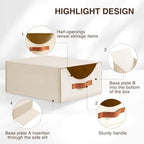 Homsorout Large Closet Storage Bins with Drawer, Fabric Bins for Organization, Collapsible Storage Drawers Organizer for Bedroom, Living Room, 8 Pack, Beige - Image 6
