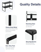 Nxconsu Stackable Cabinet Shelf Organizer 2 Pack, Standard Black - Image 4
